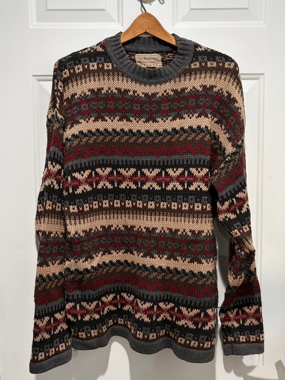 Abercrombie & Fitch Vintage The Big Sweater, Multicolor, EUC, oversized Small